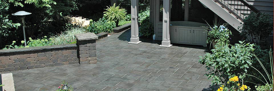 Landscaping with block pavers and brick